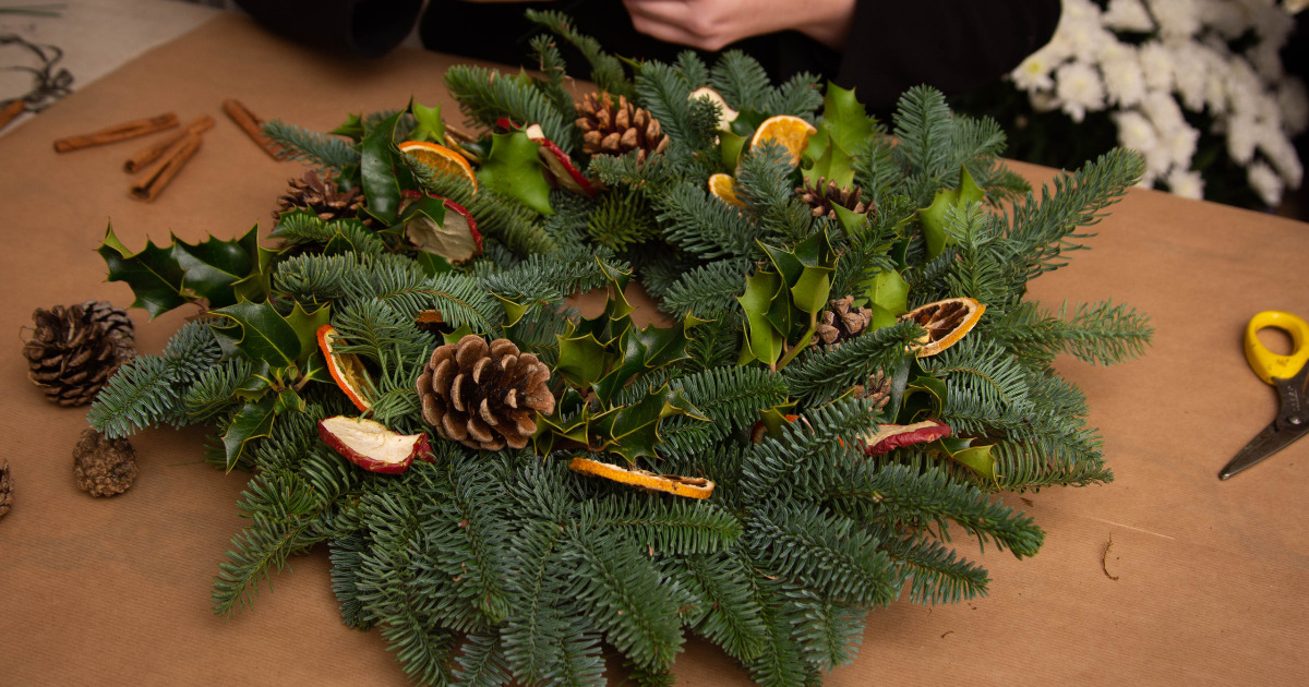 couronne faite maison recyclée zero waste