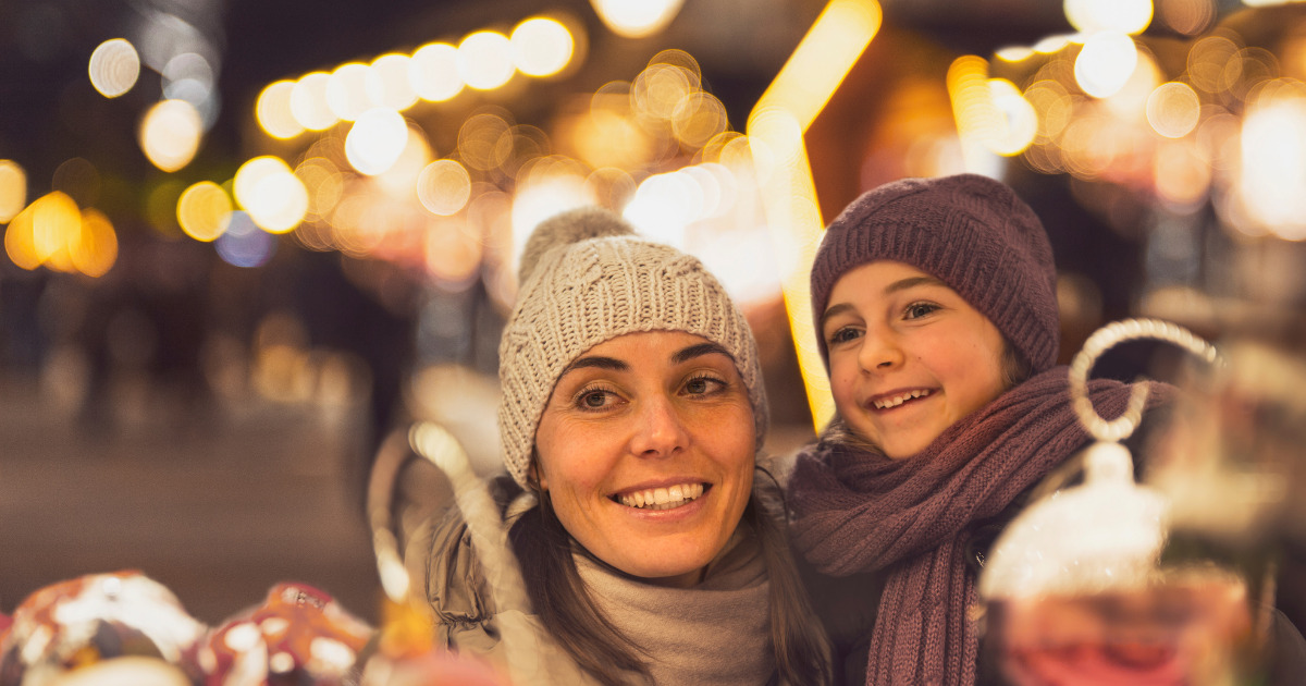 famille à Lille pour le village de noël