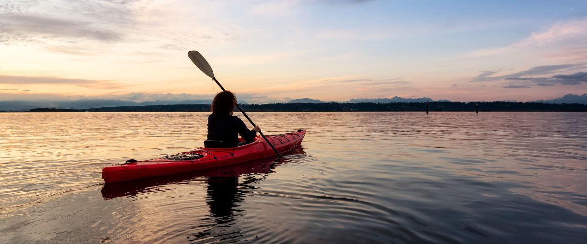kayak sur lac lac en France